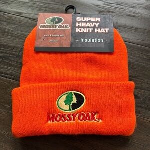 Mossy Oak Super Heavy Knit hat + insulation,fleece lined embroidered logo,beanie
